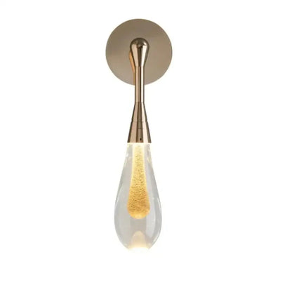 Golden water droplets crystal wall lights bedroom sconce