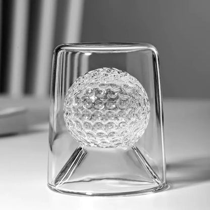 Golf ball double tumbler thickened glass cup dining room decor