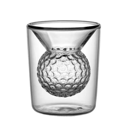Golf ball double tumbler thickened glass cup dining room decor