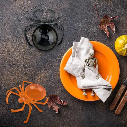 Gothic gemstone skull spider tray dining room candy storage plate