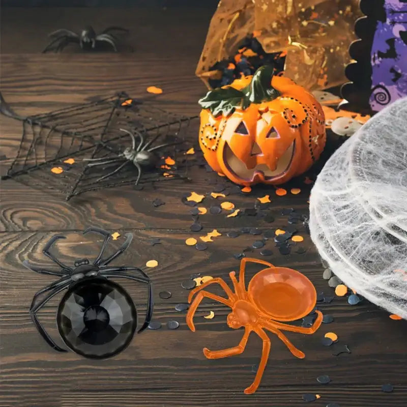 Gothic gemstone skull spider tray dining room candy storage plate