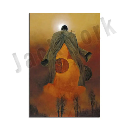 Gothic surreal art canvas print set – living room framed wall decor