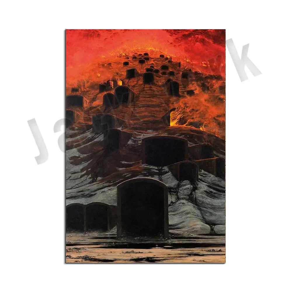 Gothic surreal art canvas print set – living room framed wall decor