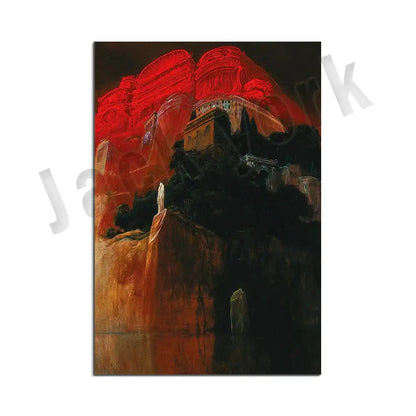 Gothic surreal art canvas print set – living room framed wall decor