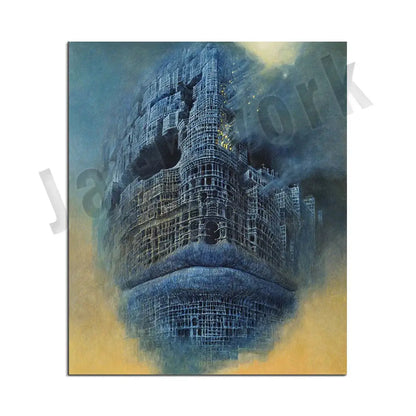 Gothic surreal art canvas print set – living room framed wall decor