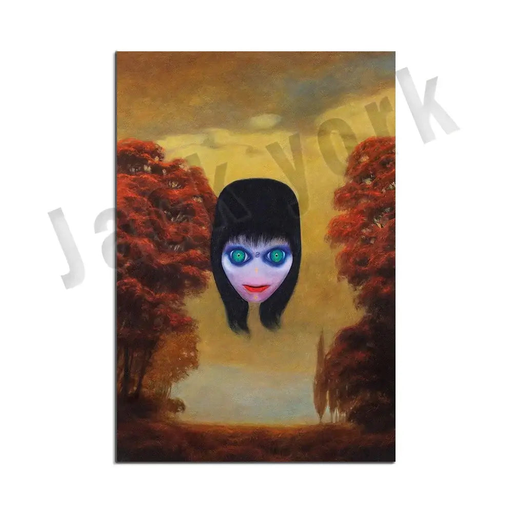 Gothic surreal art canvas print set – living room framed wall decor