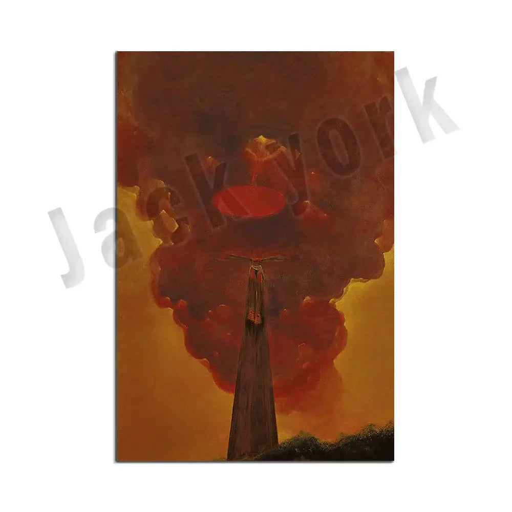 Gothic surreal art canvas print set – living room framed wall decor
