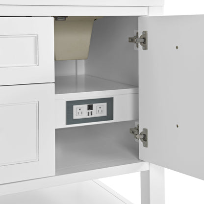 James Martin Breckenridge 60" Double Bathroom Vanity, Bright White