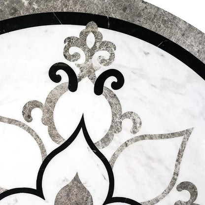 Grace Multi Finish Round Marble Medallions 36x36