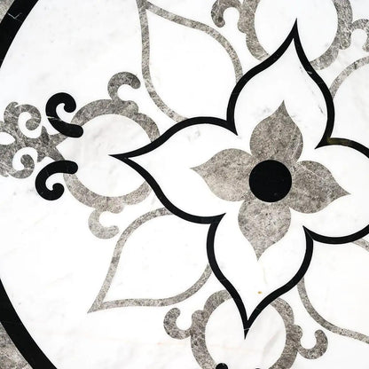 Grace Multi Finish Round Marble Medallions 48x48