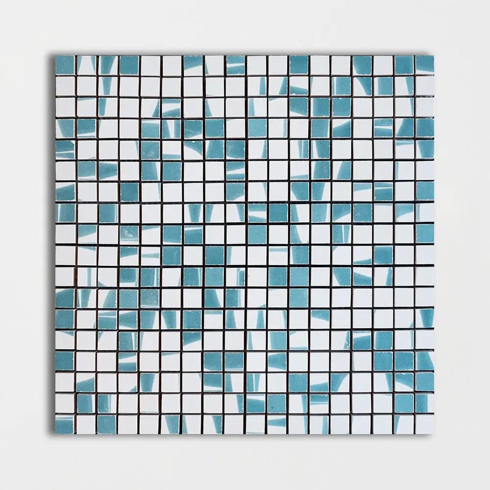 Powder Glossy Ciel Colore Look Ceramic Mosaics 11 1/2x11 1/2