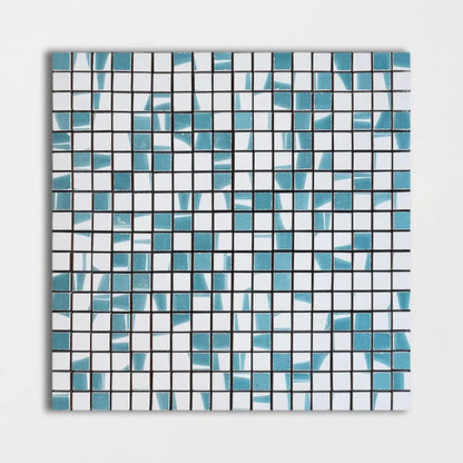 Powder Glossy Ciel Colore Look Ceramic Mosaics 11 1/2x11 1/2