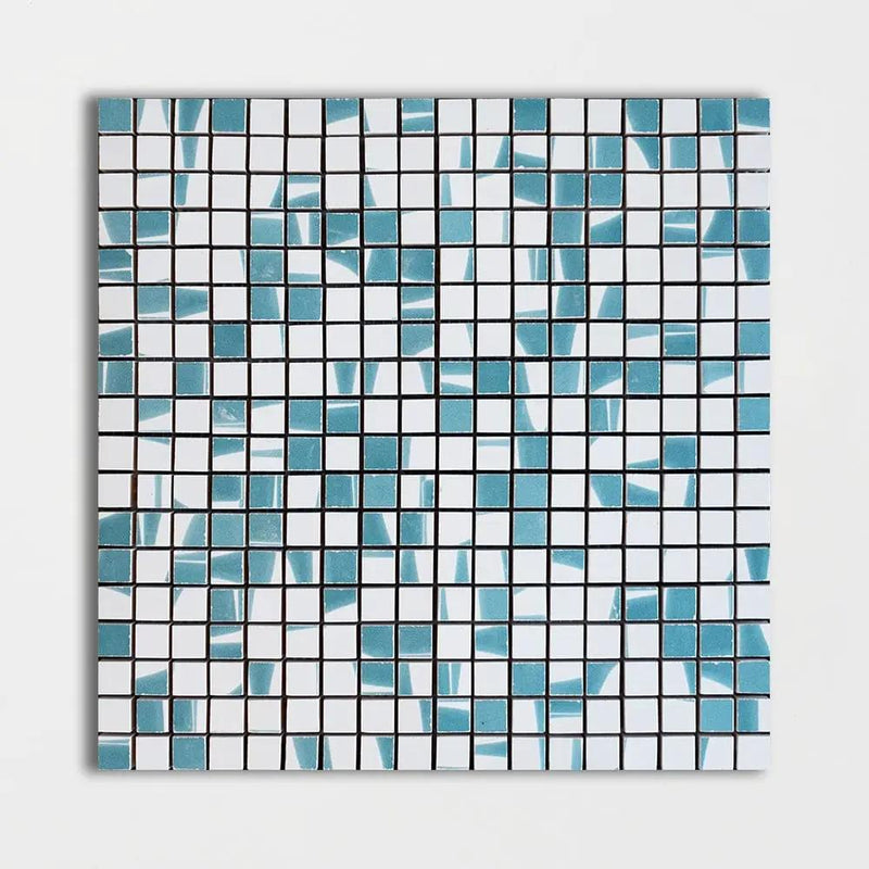 Powder Glossy Ciel Colore Look Ceramic Mosaics 11 1/2x11 1/2