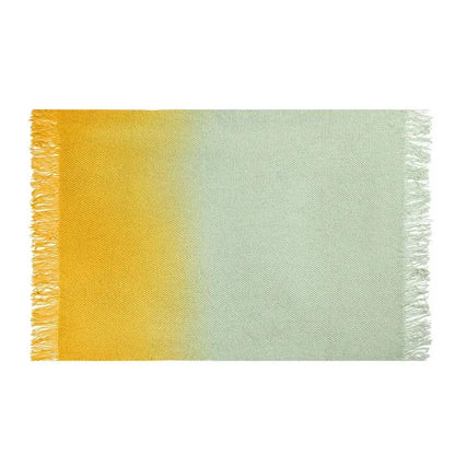 Gradient pineapple grid knit blanket bedroom tasseled throw