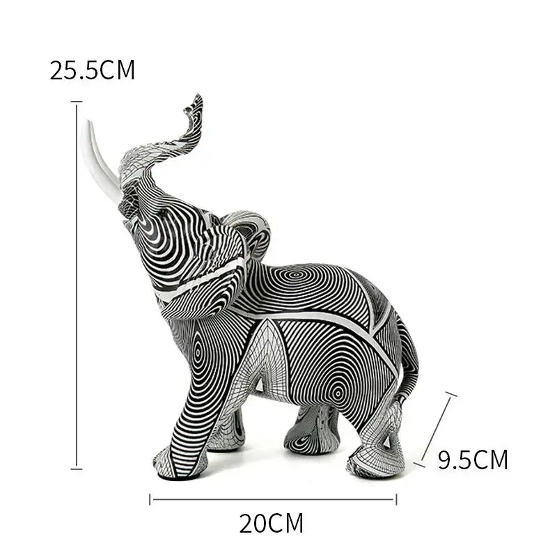 Graffiti resin elephant sculpture living room art figurine