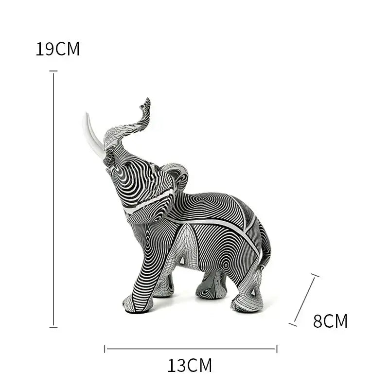 Graffiti resin elephant sculpture living room art figurine