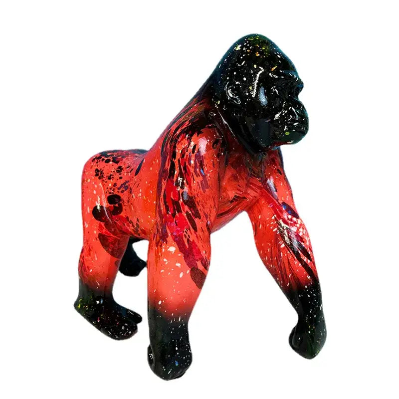 Graffiti street art gorilla sculpture living room resin decor