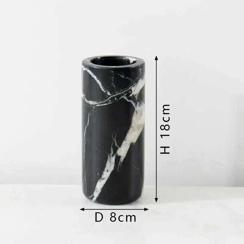 Grand antique black & white marble storage jar kitchen nut bowl