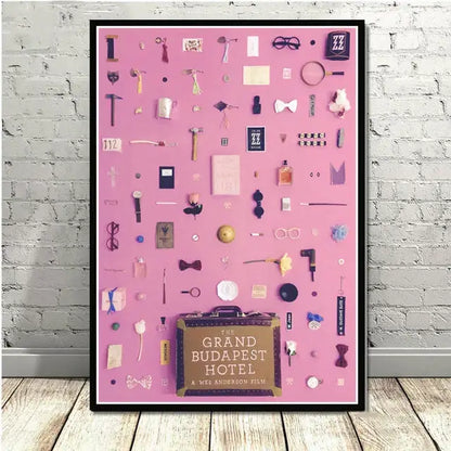 Grand budapest hotel minimalist wall art set living room decor