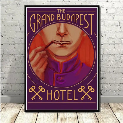 Grand budapest hotel minimalist wall art set living room decor