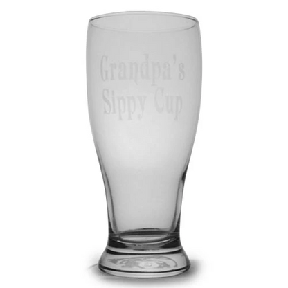 Etched Pilsner Glass | Customizable | RCK Creations & More