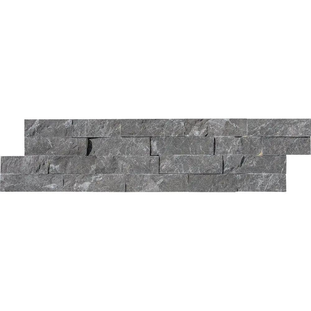 Graphite Black Rock Face Marble Ledger Panel 6x24