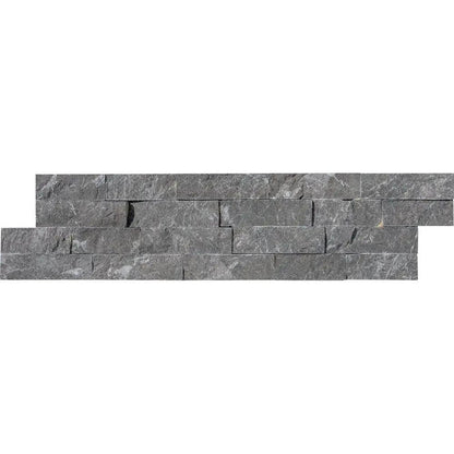 Graphite Black Rock Face Marble Ledger Panel 6x24