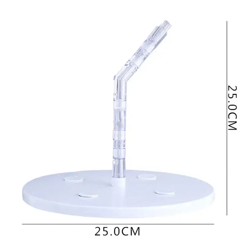 Gravity defying white cake stand support structure kitchen baking tool