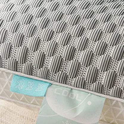 Gray and beige honeycomb ice rayon cooling pillow bedroom memory foam