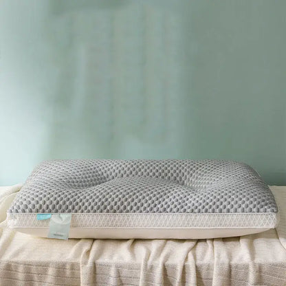 Gray and beige honeycomb ice rayon cooling pillow bedroom memory foam