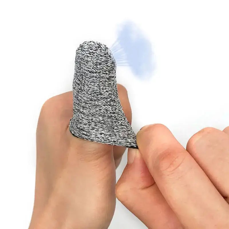 Gray and black anti-cut finger protector sleeves kitchen tool set