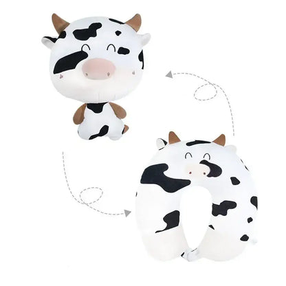 Gray and black penguin cute plush animal neck pillow bedroom travel