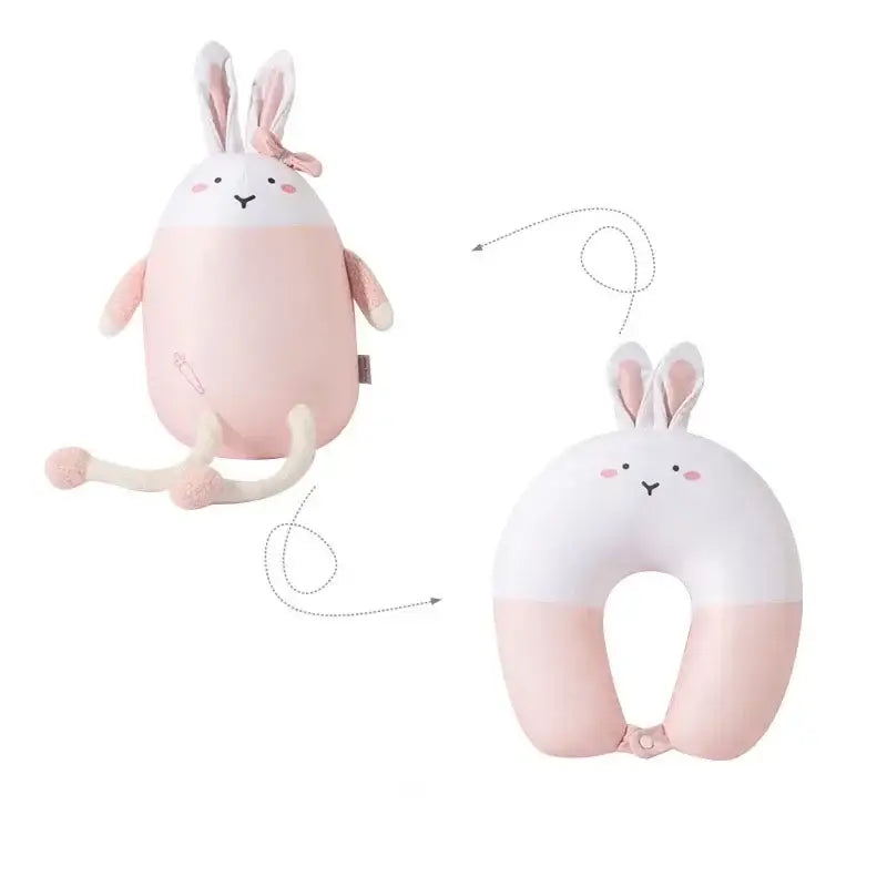 Gray and black penguin cute plush animal neck pillow bedroom travel