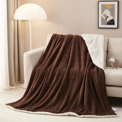 Gray and white reversible sherpa twin blanket bedroom throw