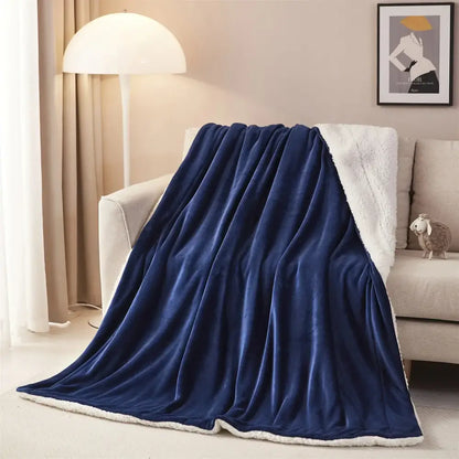 Gray and white reversible sherpa twin blanket bedroom throw