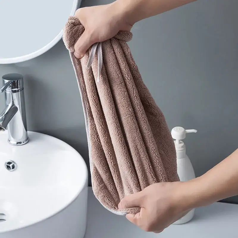 Gray & beige bowknot coral velvet hand towels kitchen cleaning cloths