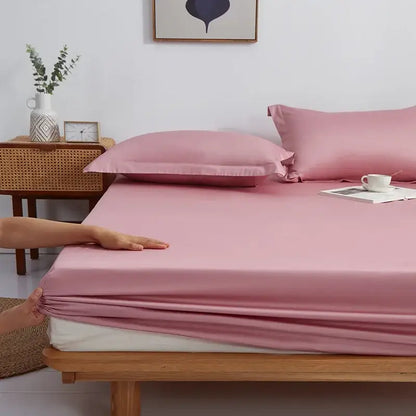 Gray cotton fitted sheet set bedroom bedding
