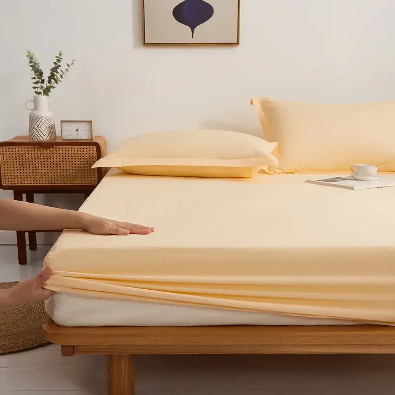 Gray cotton fitted sheet set bedroom bedding