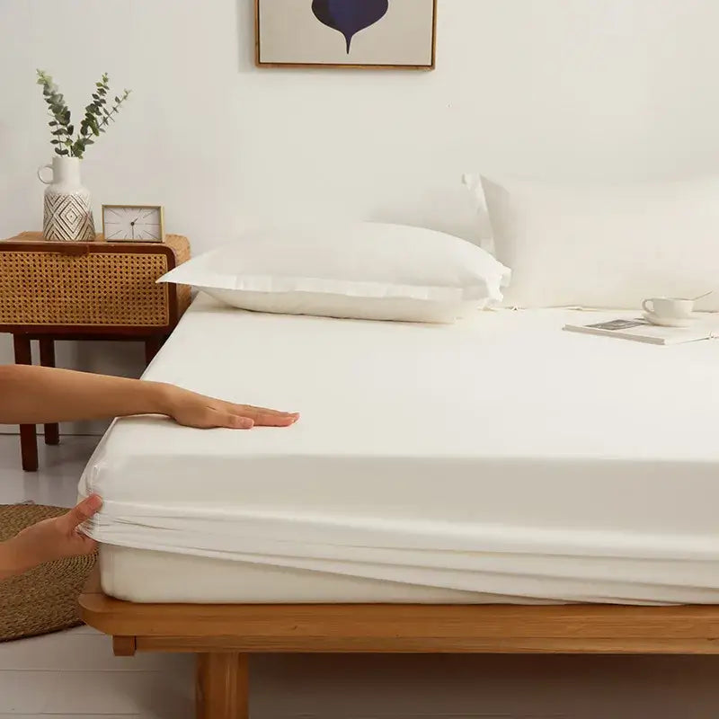 Gray cotton fitted sheet set bedroom bedding