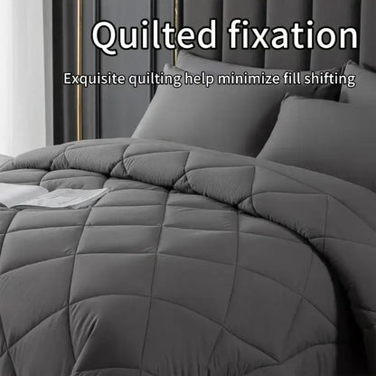 Gray diamond quilted king size quilt set bedroom bedding