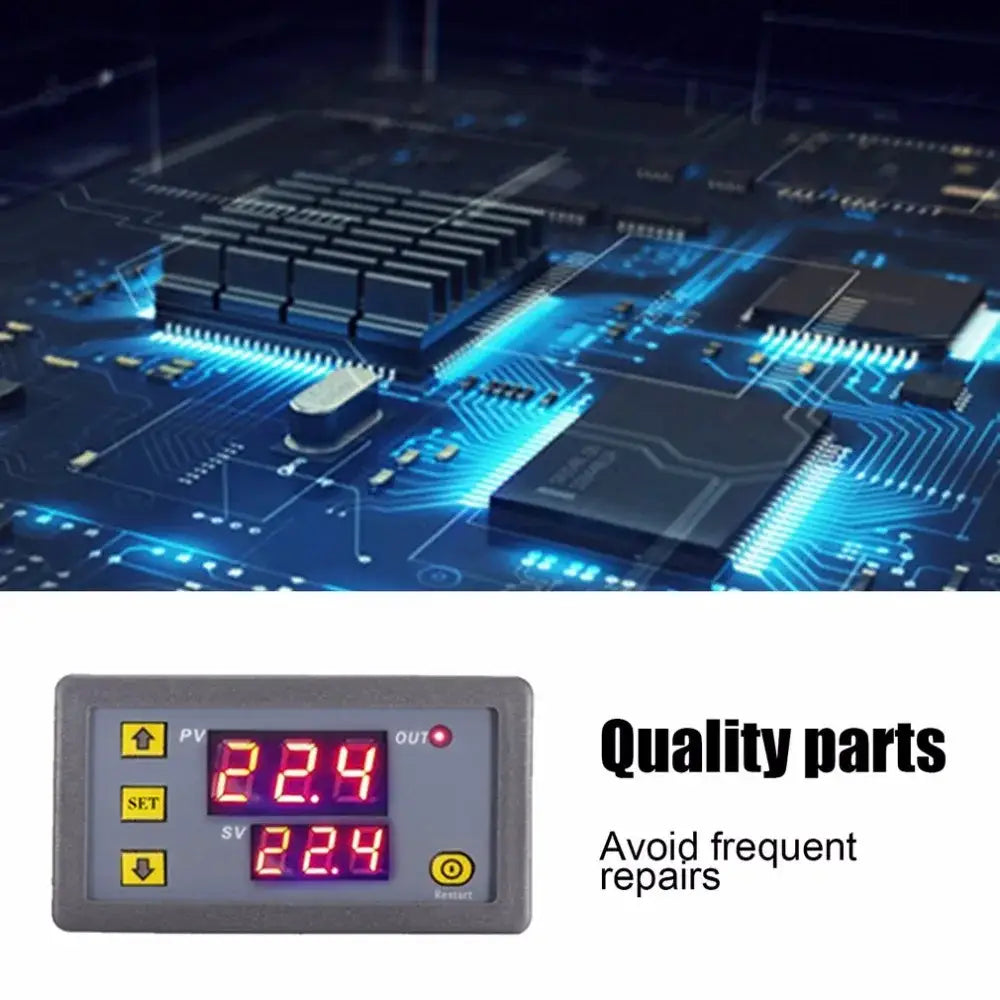Gray digital temperature controller thermostat kitchen heat regulator
