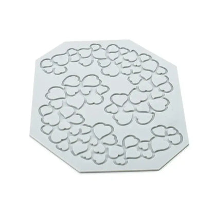Gray floral and heart leaf silicone mold set for kitchen baking