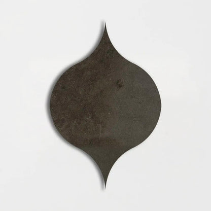 Gray Fousanna Honed Winter Leaf Limestone Waterjet Mosaics 4 7/8x6 13/16
