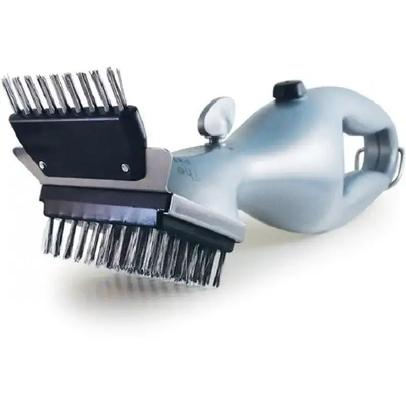 Gray handheld electric grill steam cleaner brush kitchen cooking tool