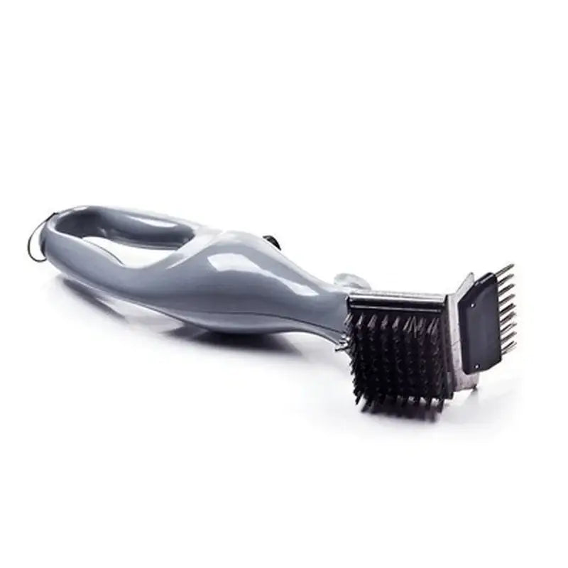 Gray handheld electric grill steam cleaner brush kitchen cooking tool
