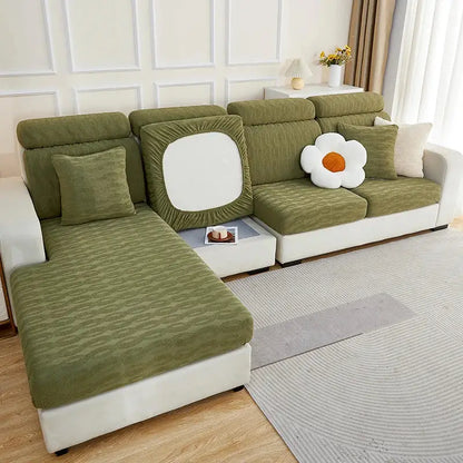 Gray jacquard sofa seat cover living room furniture protector