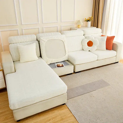 Gray jacquard sofa seat cover living room furniture protector