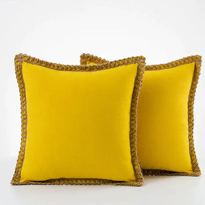 Gray linen square throw pillow covers set bedroom decor