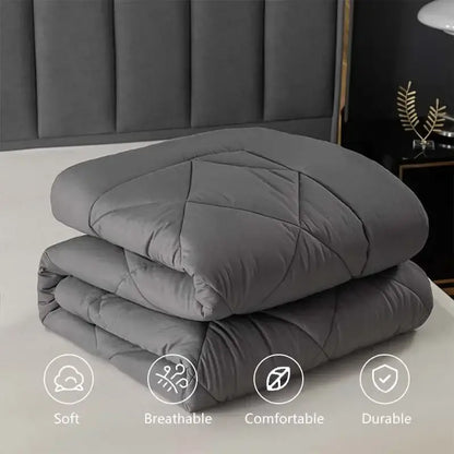 Gray quilted cozy quilt set bedroom soft comforter