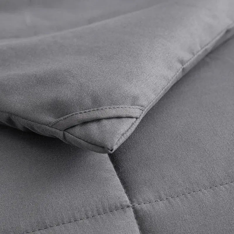 Gray quilted king size comforter bedroom soft plush blanket